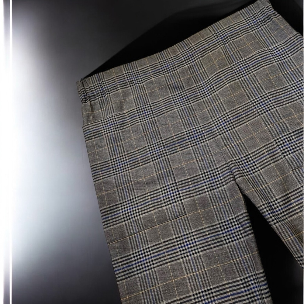 Sea New York ‘Rowan’ Track Pants in Taupe Brown Plaid Virgin Wool-Blend Size 2 - Picture 8 of 16
